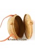 Ata round bag plain pattern with cross clip 